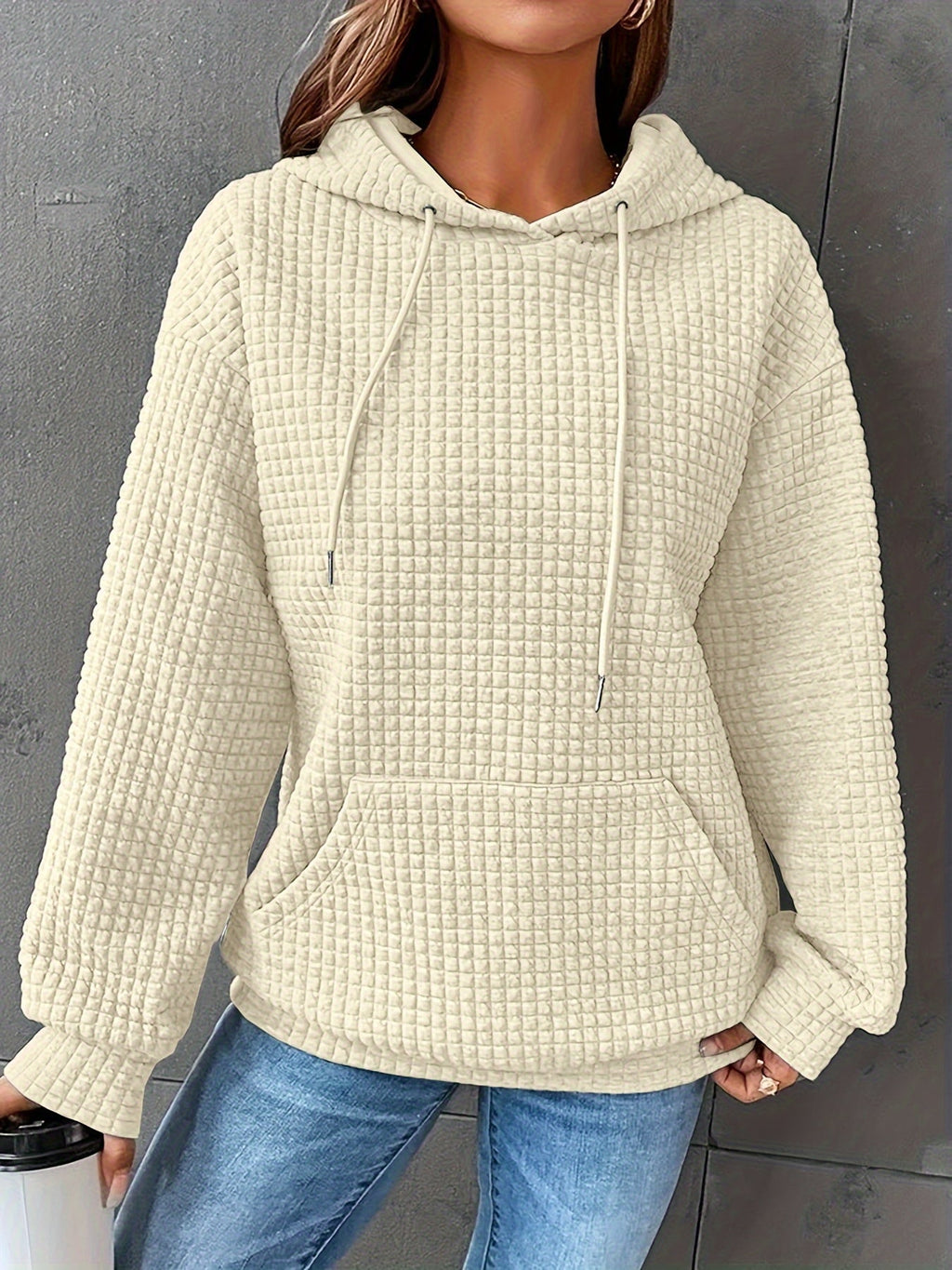 Waffle Knit Hoodie