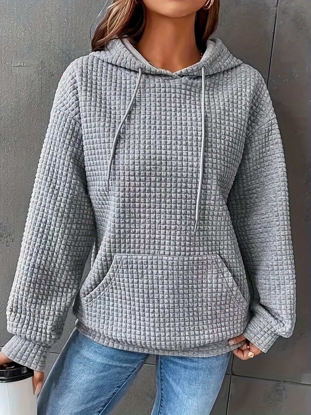 Waffle Knit Hoodie