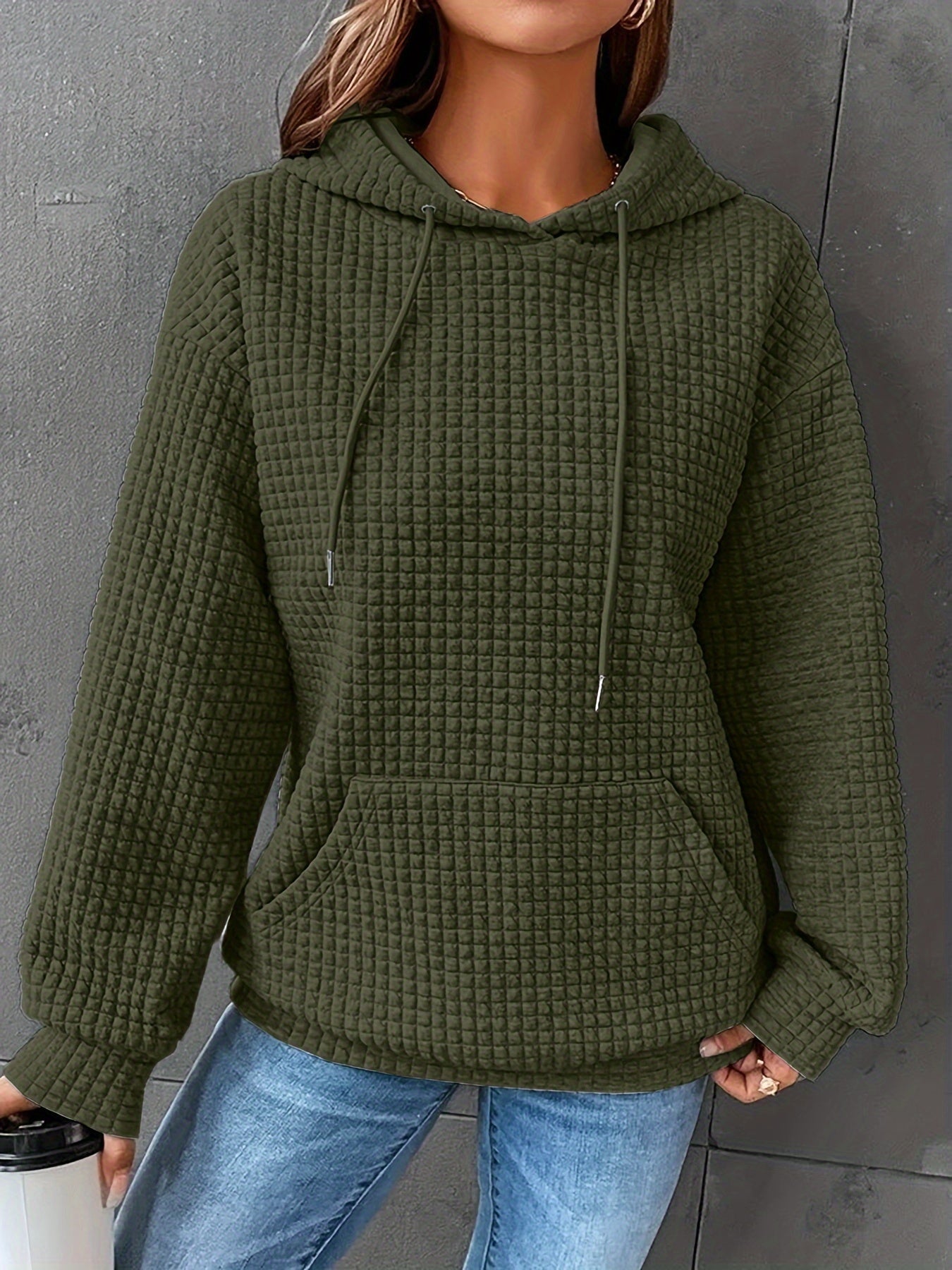 Waffle Knit Hoodie